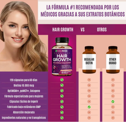 Hair Growth® – Cabello Más Largo, Fuerte y Hermoso Desde la Raíz